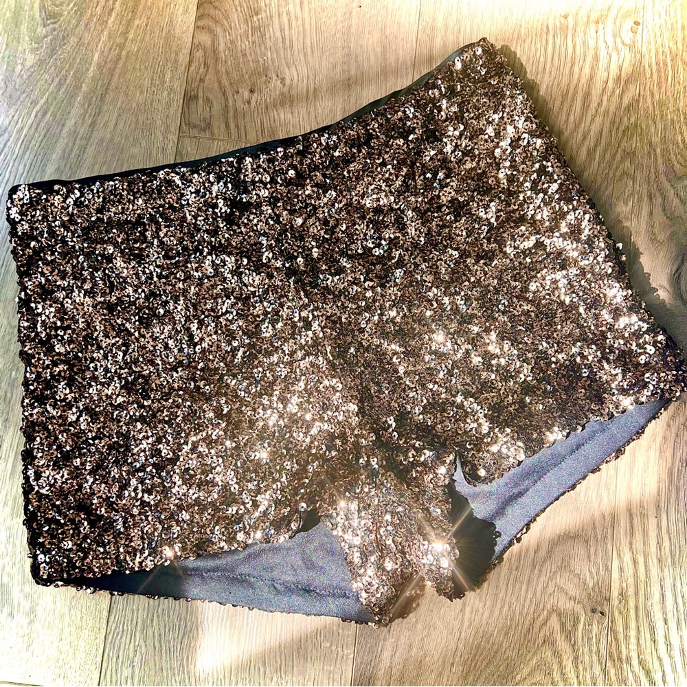 Forever 21 Gold Sequin Hot Shorts